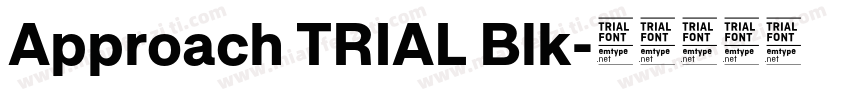 Approach TRIAL Blk字体转换